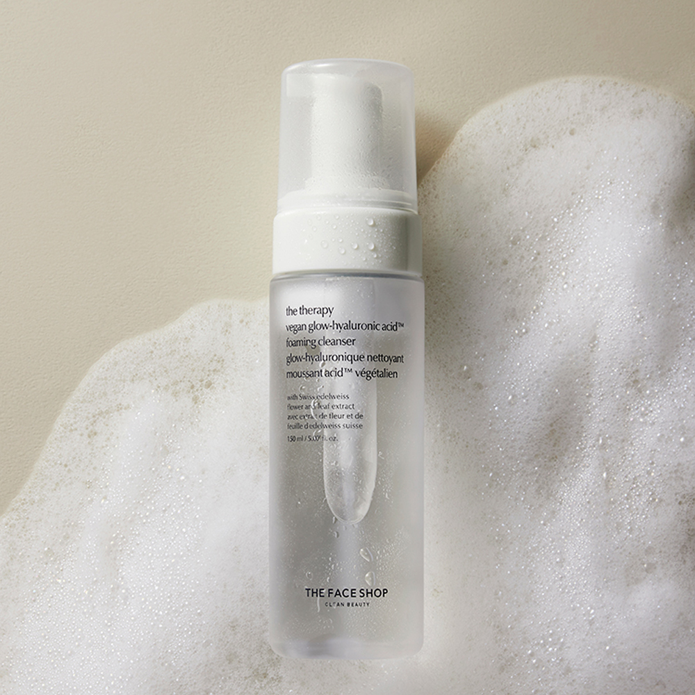 더페이스샵 더테라피 비건 글로우 히알루론산 버블 폼 클렌저 150 mL - 상세 이미지 2