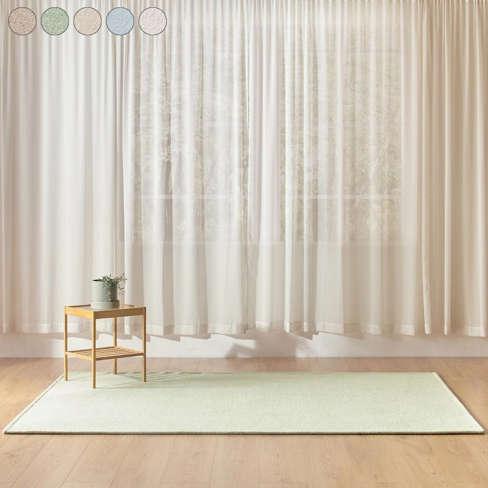 투톤 거실러그 방수 워셔블 항균 샤기 카페트 주문제작 오트브라운, 사각)200x300cm