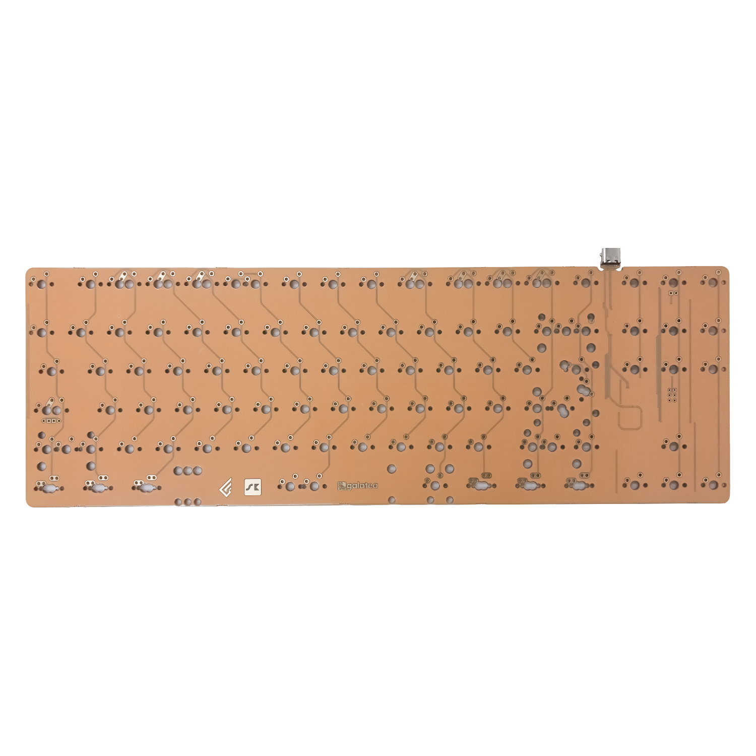 Galatea 솔더링 PCB CEM-3 1.6mm (살구) F12/F13 TKL 겸용 - 상품 이미지