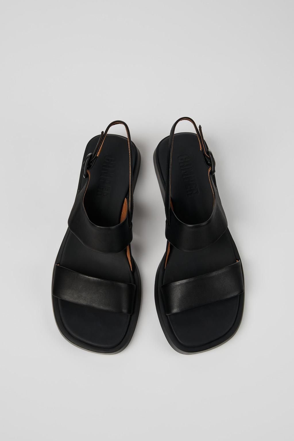 캠퍼 프리미엄 블랙 레더 스트랩샌들 Dana K201486-005 BLACK - 상세 이미지 4