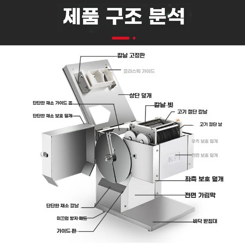 스테인리스 전동식 절단기 업소용 고기야채겸용 다기능 - 상세 이미지 4