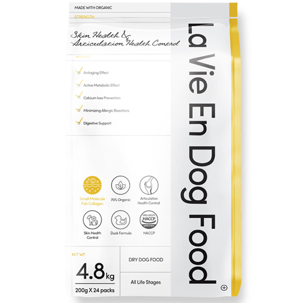 라비앙독 강아지 사료 가수분해 피부 눈물 알러지 개 애견 연어와오리, 4.8kg, 1개 제품 이미지