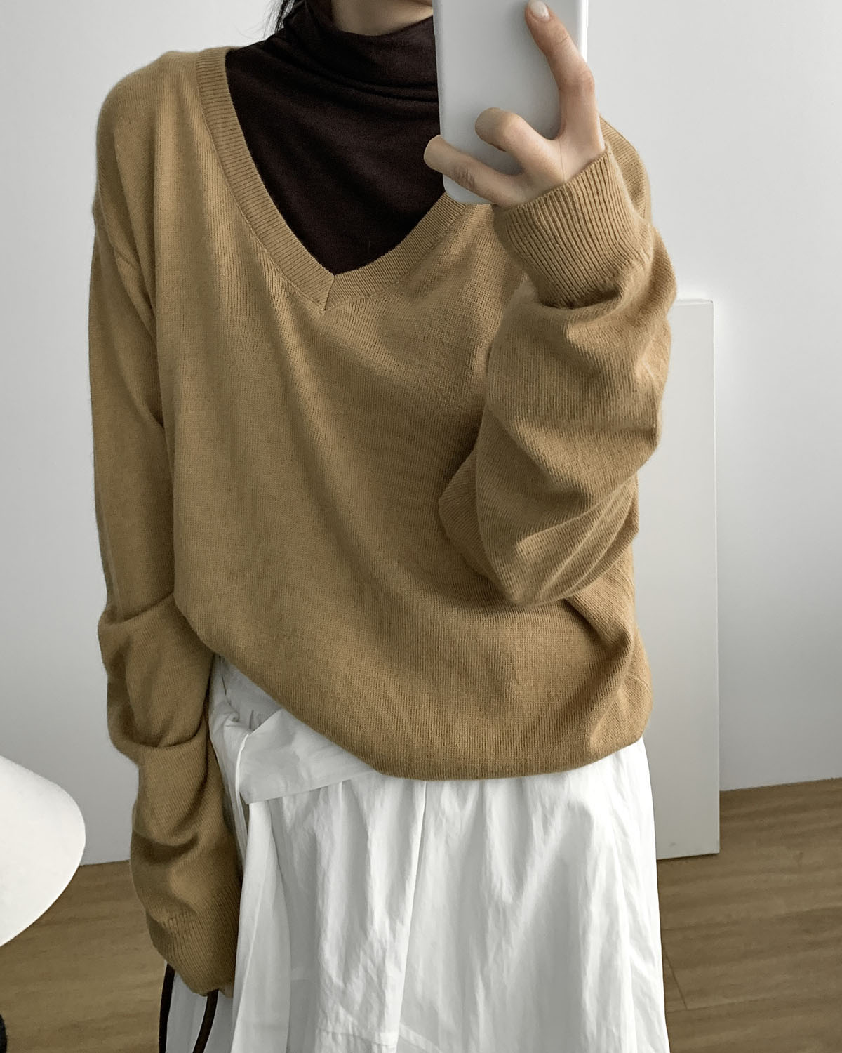 모카 반목티 폴라티 물결 레이어드 긴발 이너 스판티 웨어링무드 (6c) - 상세 이미지 3