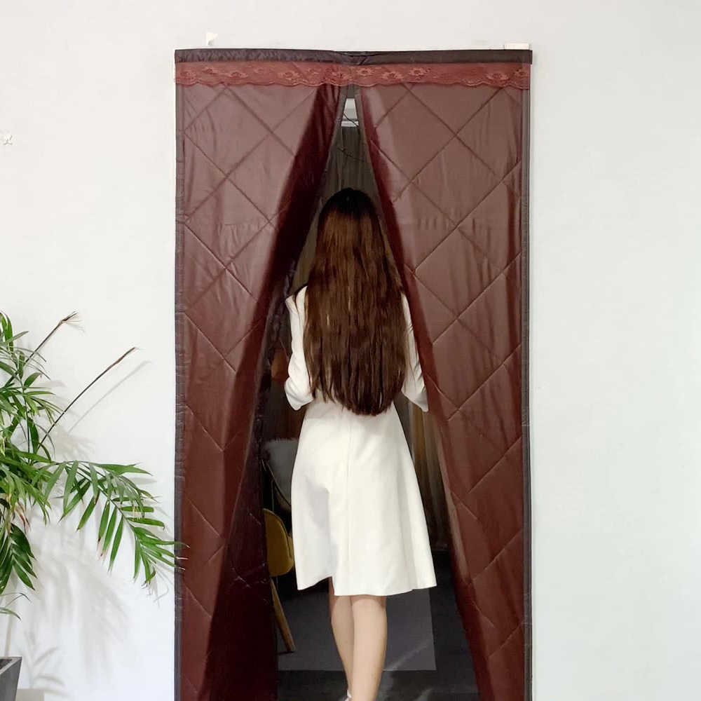 현관 방한커튼 겨울 암막 단열 3중 패딩 두꺼운 현관바람막이 100x220cm - 상품 이미지