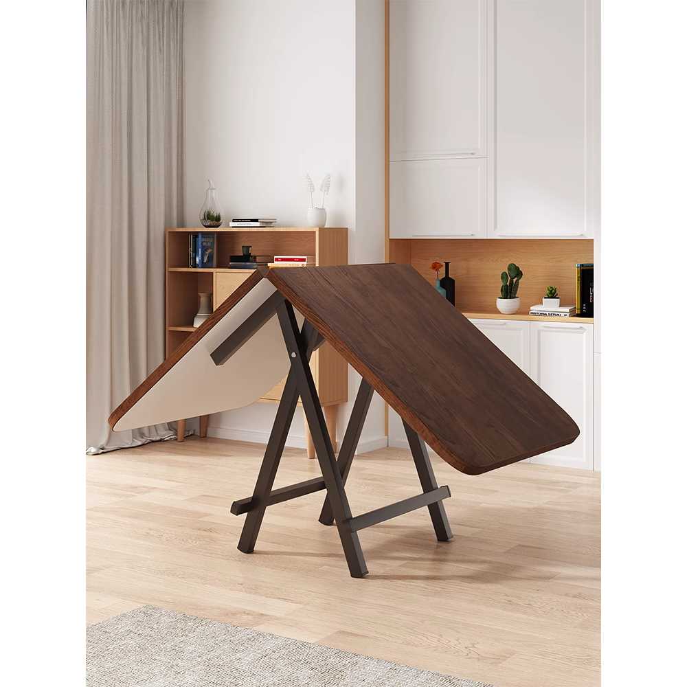 블랙식탁 접이식 모던 가정용 사각 다이닝 라운드 70x70cm - 상세 이미지 5