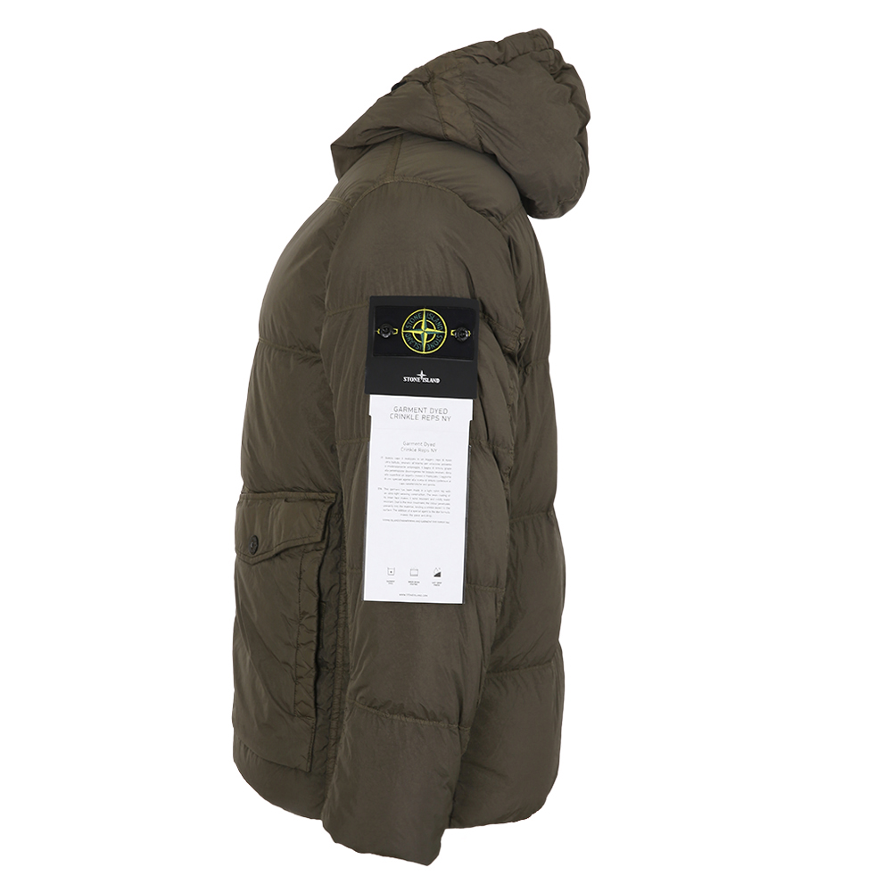스톤아일랜드 크링클랩스 후드 다운 카키 패딩 K2S154100011 S0A23 V0054 (2025 F/W) - 상세 이미지 3