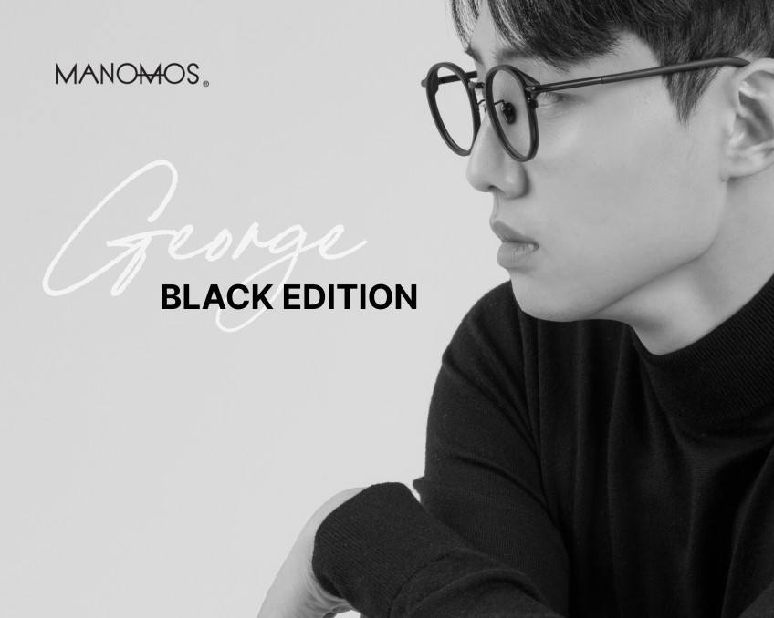 마노모스 안경 조지 블랙에디션 무광 검정 뿔테안경 여자 남자 블루라이트차단 판매처 상세 정보 이미지 3