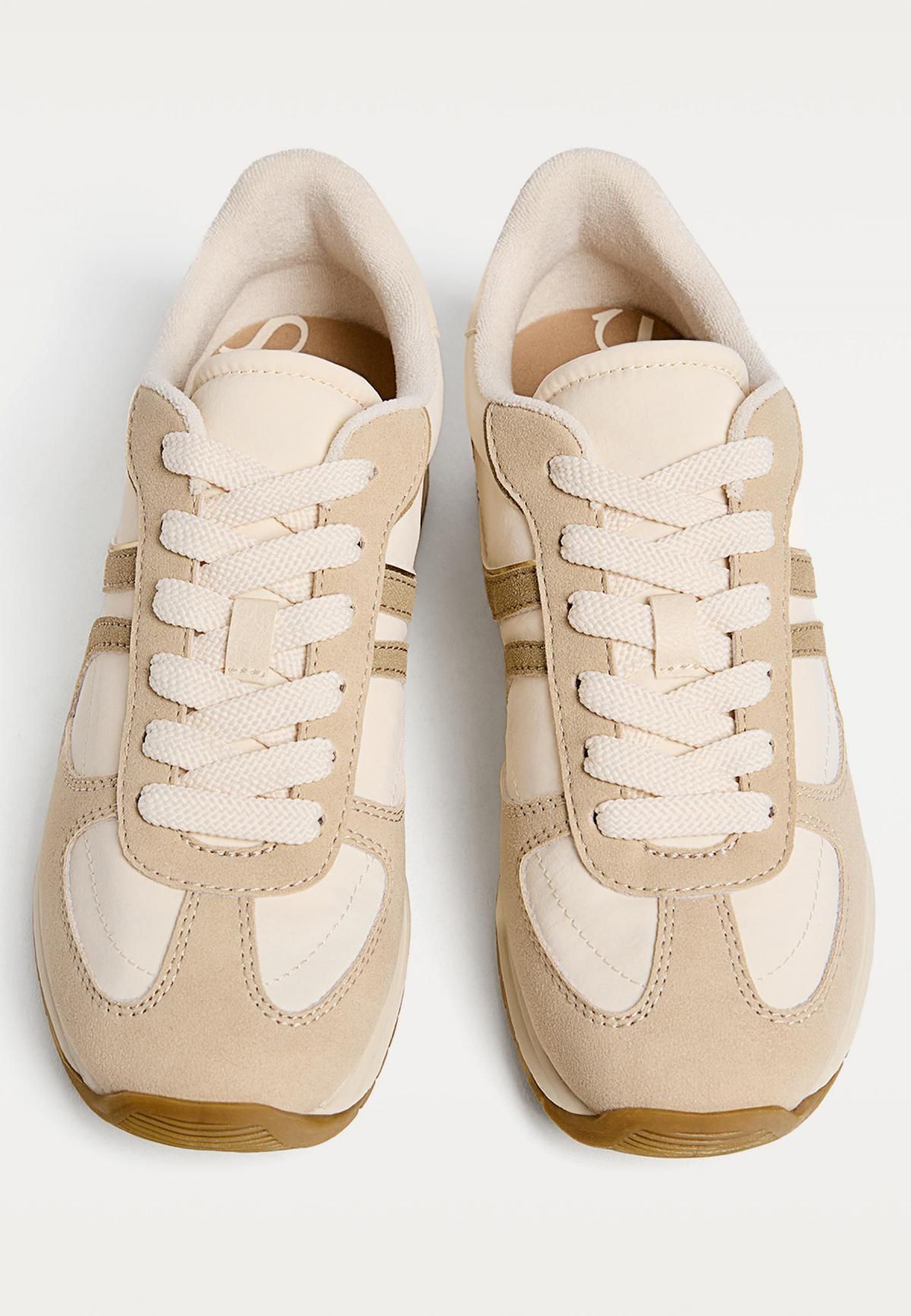 스트라디바리우스 레트로 테크니컬 베이지 로우탑 스니커즈 9518/670 BEIGE - 상세 이미지 2
