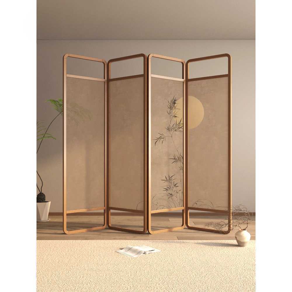 수공예 자수 병풍 전통문양 인테리어용 접이식 장식품 50x190cm 오크(4패널) - 상세 이미지 3