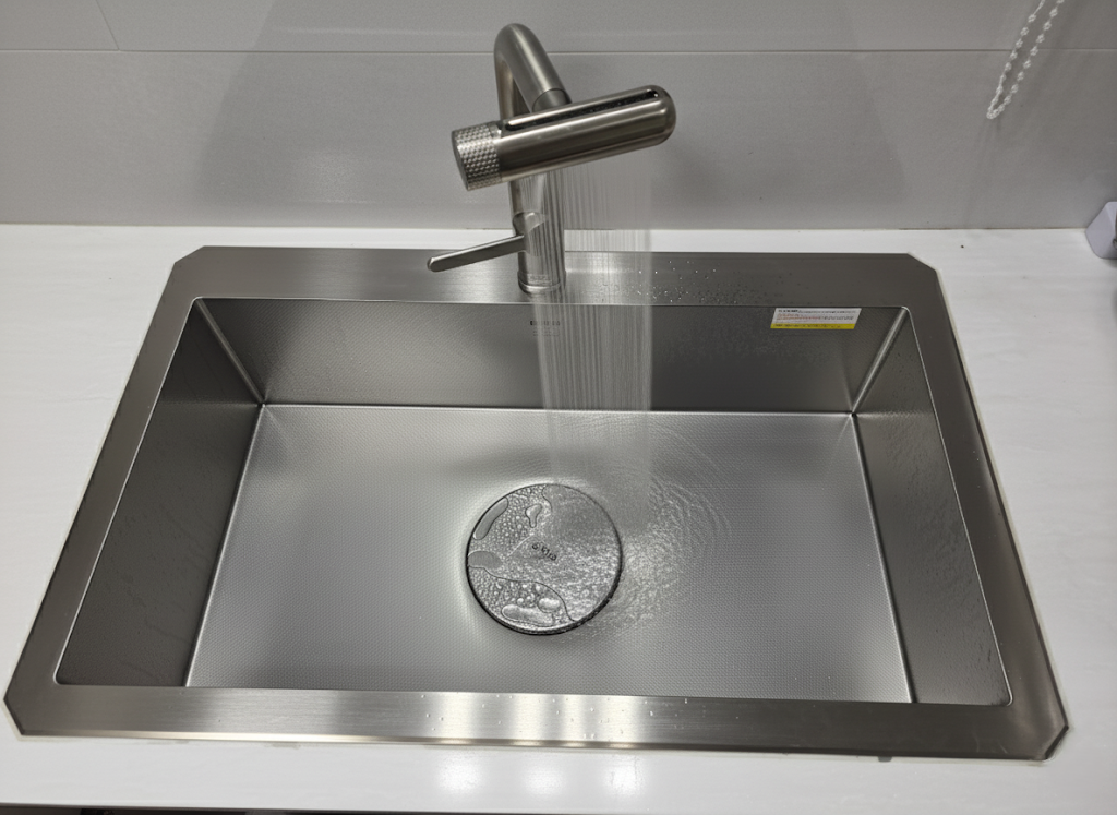 사각싱크볼 교체 백조 아티잔 주방 싱크대 폭포수전