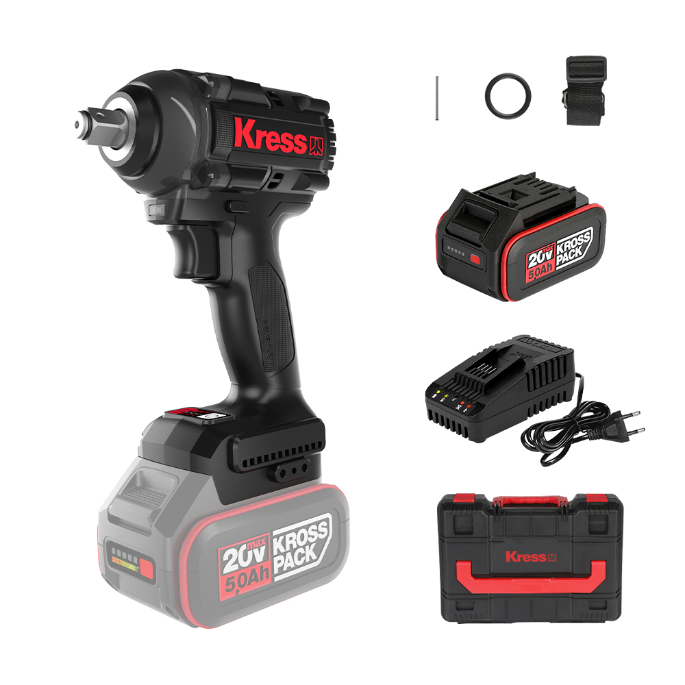 크레스 충전 미드토크 임팩 렌치 20V 5.0Ah 배터리1개 12.7mm KU275.1 - 상품 이미지