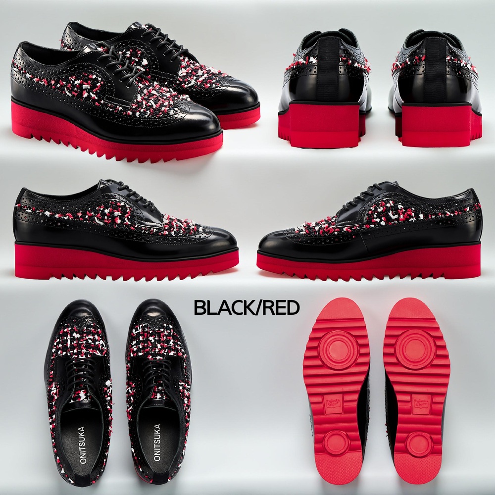 오니츠카타이거 브로그 슈즈 BROGUE 여성 구두 1182A679 BLACK/BLUE 245 - 상세 이미지 3
