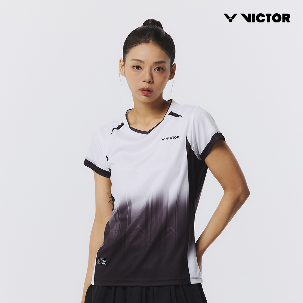 빅터 아울렛 여성 반팔 티셔츠 VT25CGW020F 배드민턴 탁구 스쿼시 스포츠웨어 - 상품 이미지