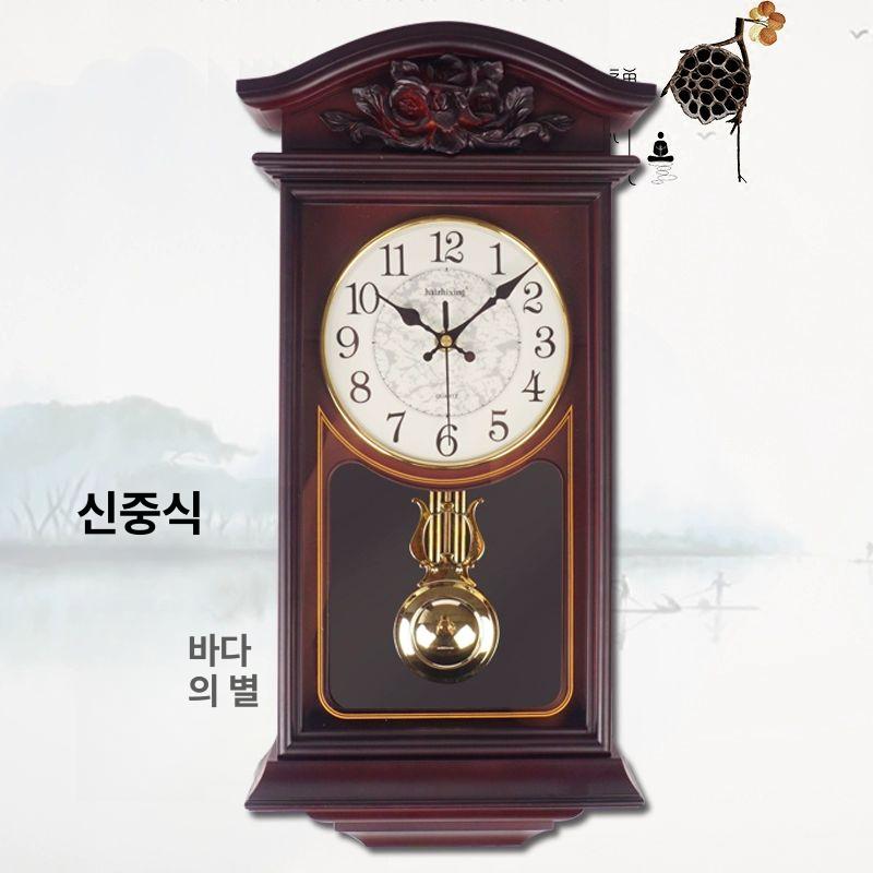 빈티지 괘종시계 복고풍 벽시계 카페거실 인테리어소품 - 상세 이미지 5