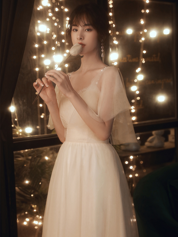 연주용드레스 파티 공연 이브닝 드레스 연주회 촬영 원피스 120cm XS - 상세 이미지 2