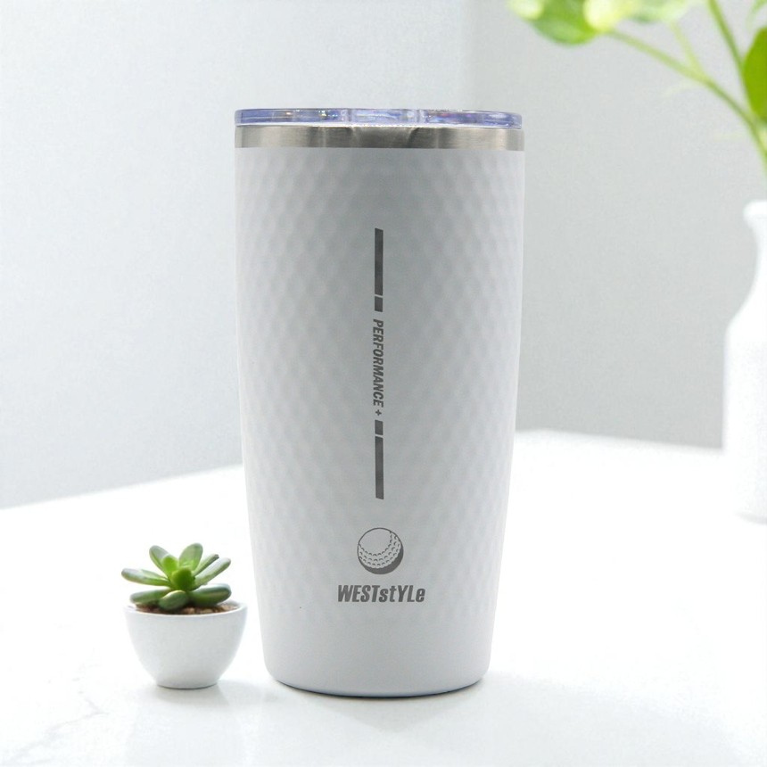 웨스트스타일 골프공 텀블러 스테인리스 진공 보온 보냉 대용량 560ml - 상세 이미지 4