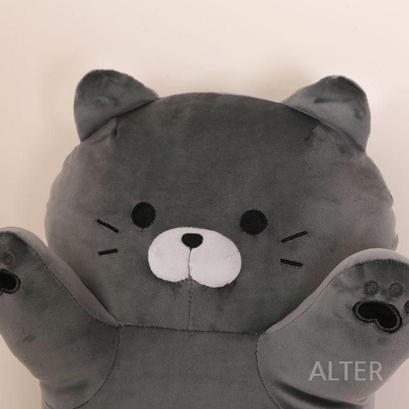 대형 고양이 수면 l자 쿠션 바디필로우 여름용 캐릭터 안는 쿨링 롱 큰 냉감 인형 베개 - 상세 이미지 4