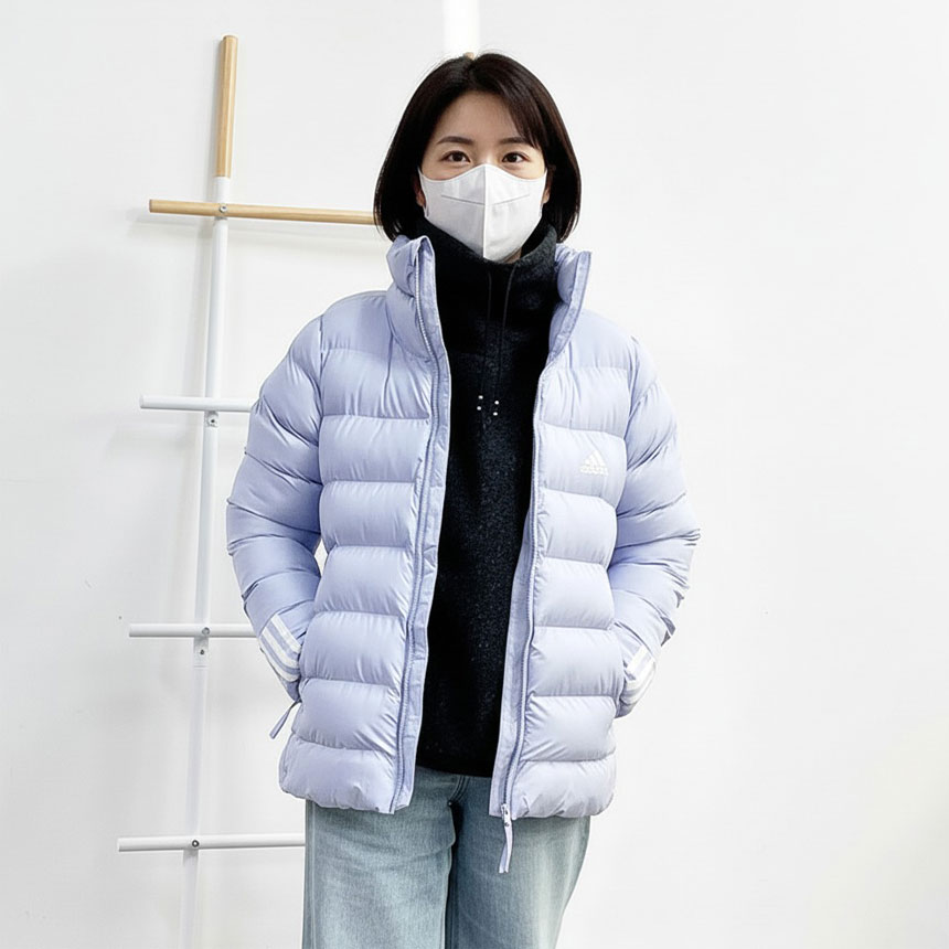 [시즌세일] 아디다스삼선 스미드 웨이트 여성 경량 푸퍼 패딩 자켓 바이올렛, 2XL - 상세 이미지 2