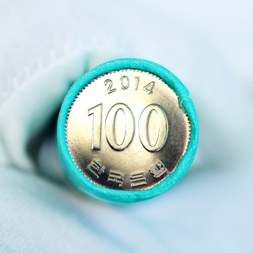 한국은행 100주 롤주화 2014년 보관 케이스 포함 - 메인 이미지