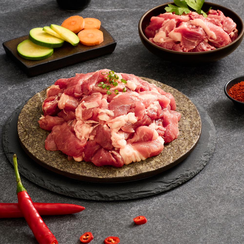 알찬팜 제주 흑돼지 국거리 뒷다리살 찌개용 500g, 1개 - 상세 이미지 2