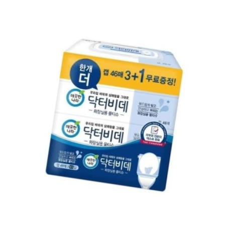 2겹점보롤 클샙 깨끗한나라 화장실용 물티슈 닥터비데 46매4개