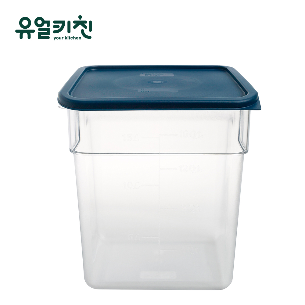 사각플라스틱통 식재료 보관용기 저장용기 18호(qt) - 상품 이미지