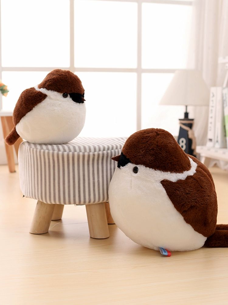 참새 인형 오목눈이새 장식 소품 인테리어 귀여운 뱁새 단참새 소형 25cm - 상세 이미지 2