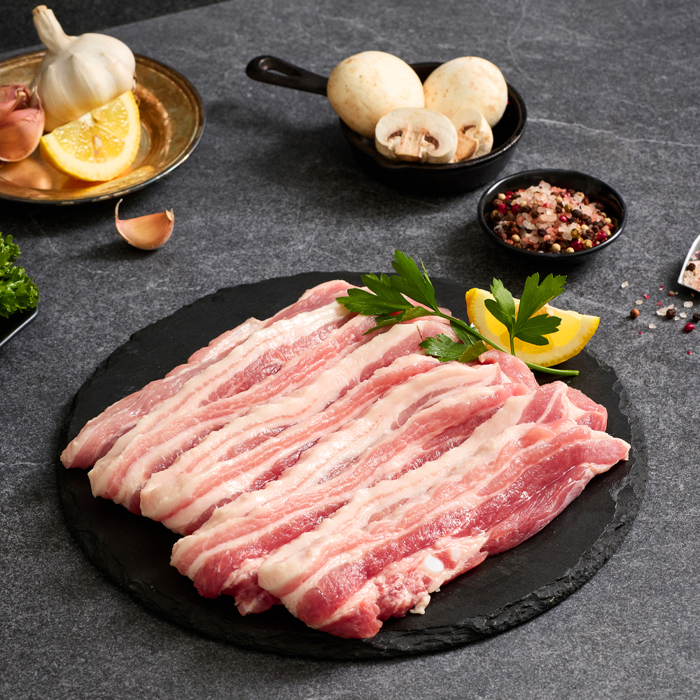 알찬팜 국내산 1등급 한돈 돼지고기 삼겹살 구이용 냉동삼겹살 500g, 1개 - 상품 이미지