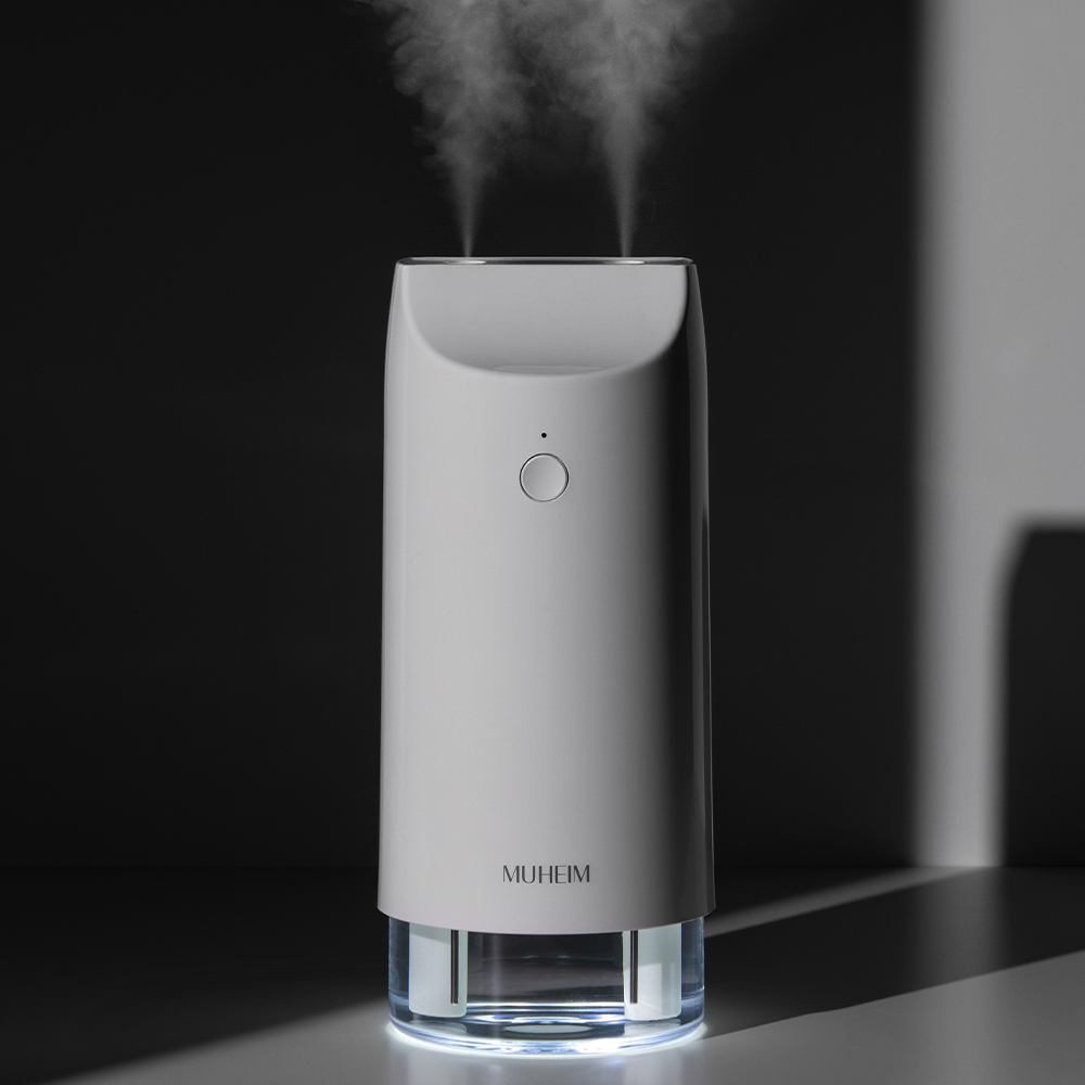 뮤하임 가습기 미니 초음파 사무실 탁상용 휴대용 무선 충전식 750ml