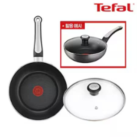 [GS SHOP]테팔 티타늄 래디언트 24cm 궁중팬+유리뚜껑 (2종)