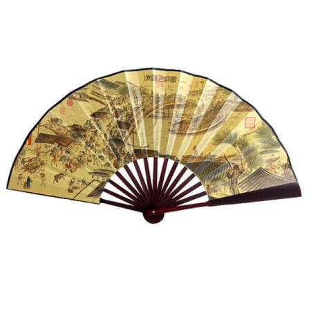 l 코팅 풍경 부채 휴대용 접이식부채