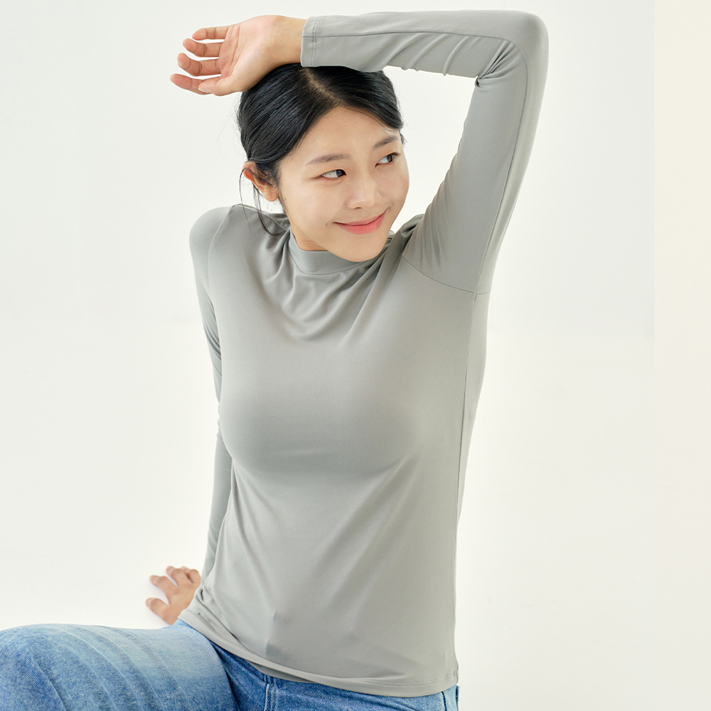 소프트 웜 하프넥 롱 슬리브 AWWDTL702 - 상세 이미지 2