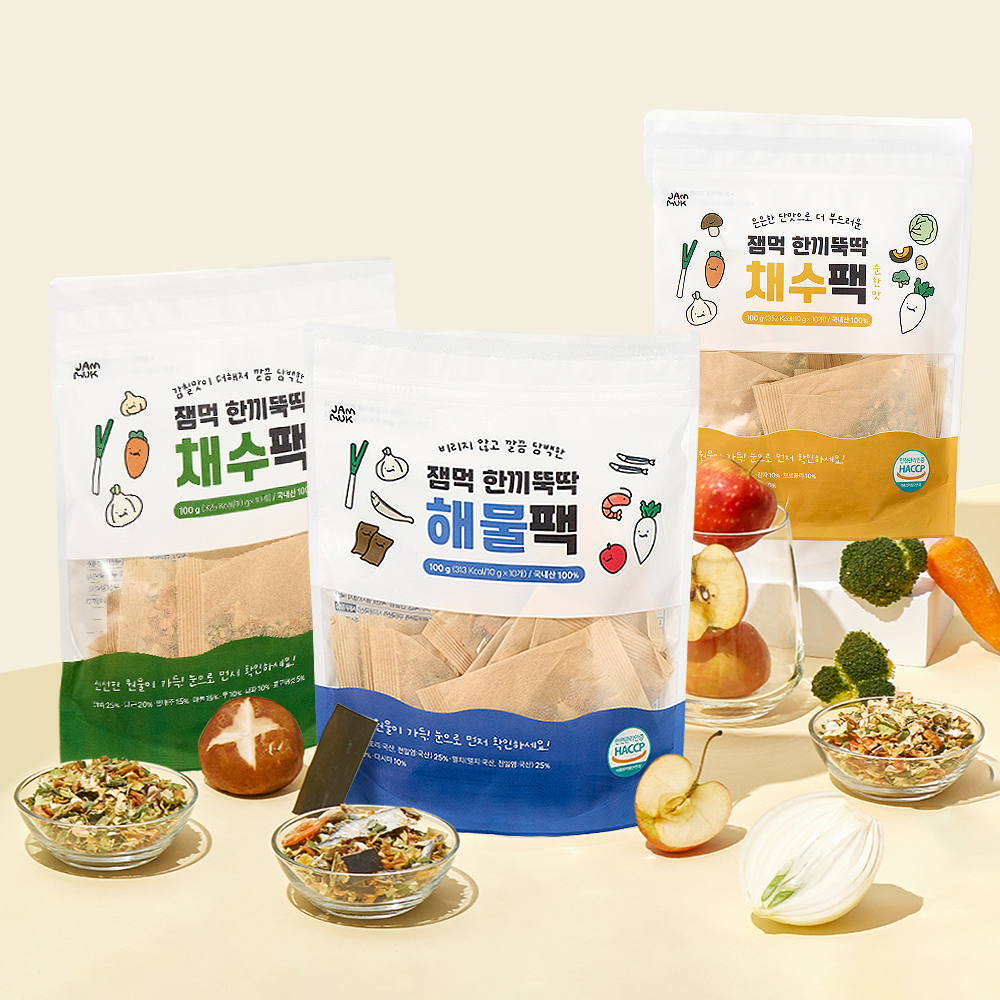 잼먹 채수 육수 해물 팩 10gx10개입