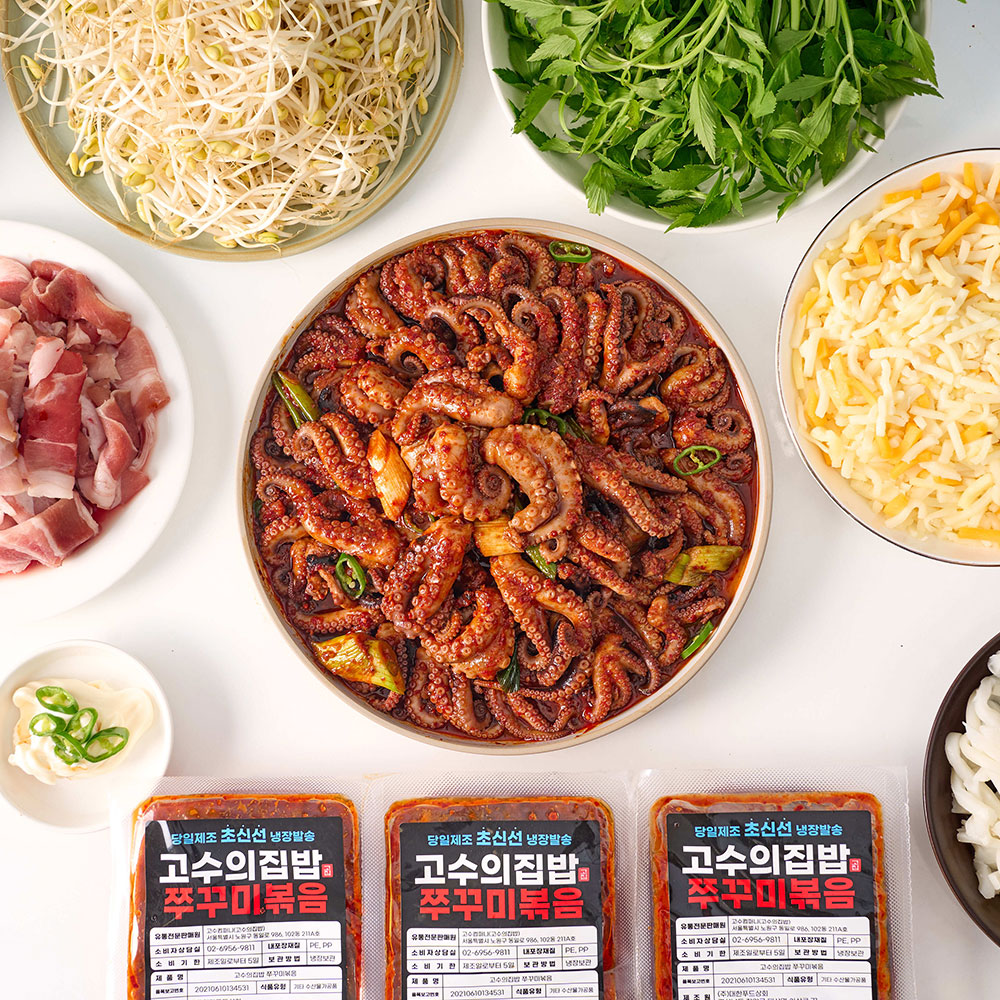 초신선 냉장발송 쭈꾸미볶음 보통맛 350g, 4개 - 상세 이미지 4