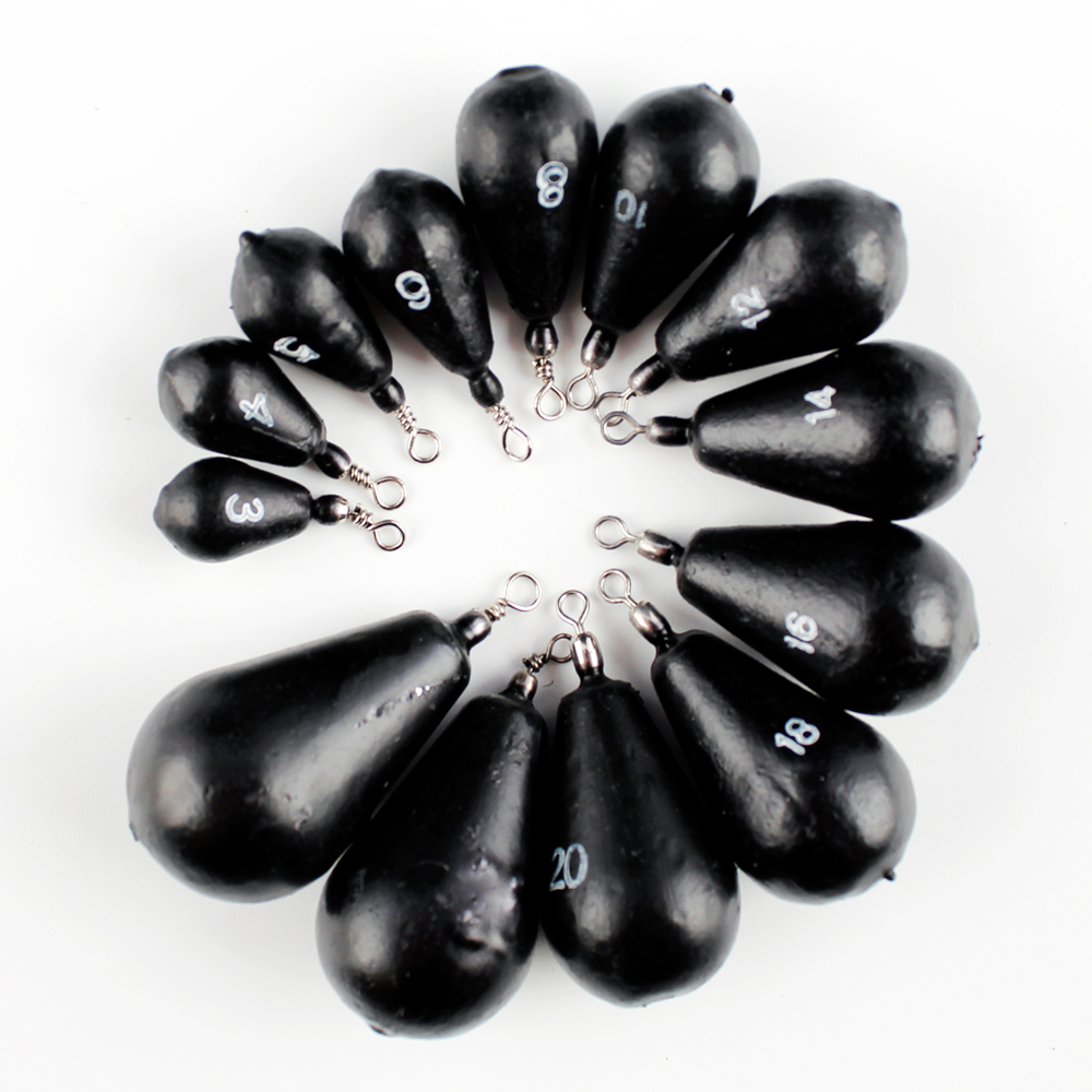 블랙 봉돌 검정 고리 회전 원투 낚시 고리추 구멍추 물방울 강철추 - 상세 이미지 3