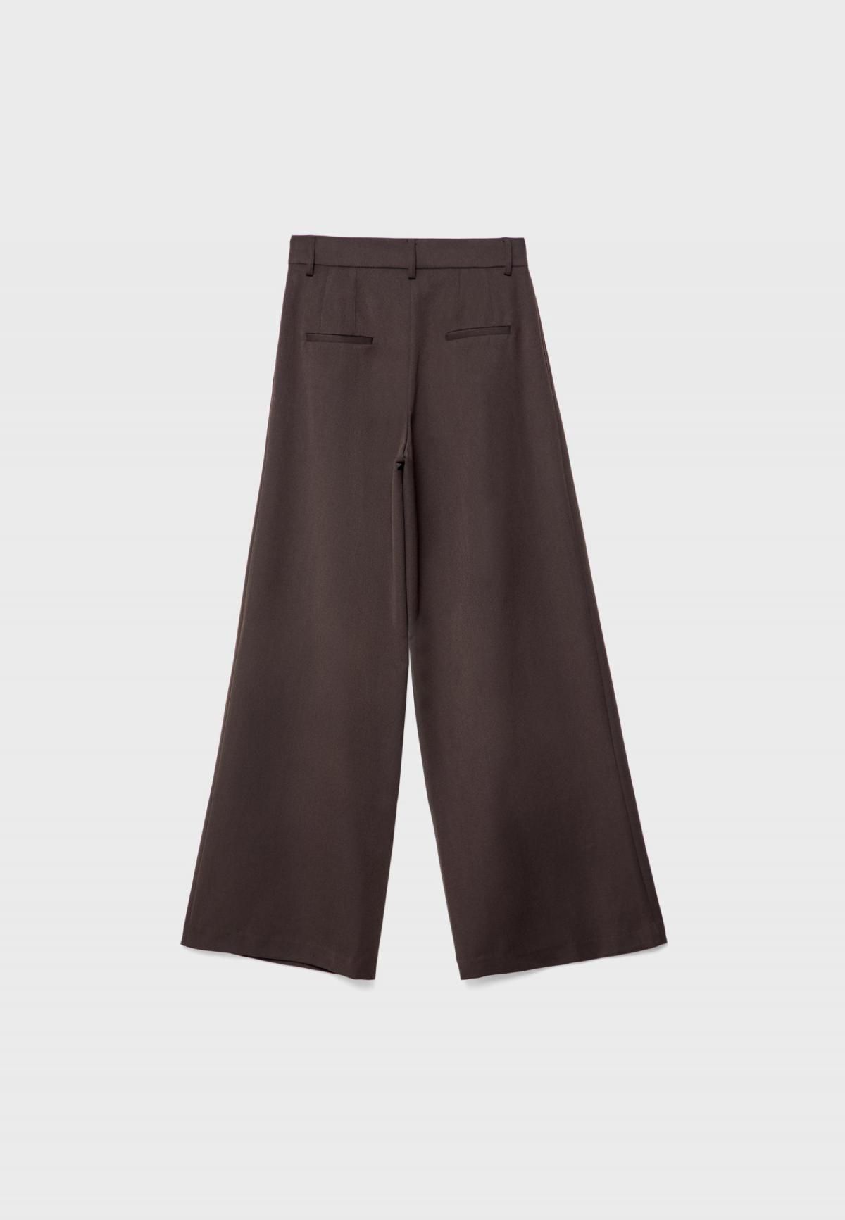 스트라디바리우스 클래식 와이드핏 테크니컬 슬랙스 팬츠 다트 디테일 8266/300 BROWN - 상세 이미지 4