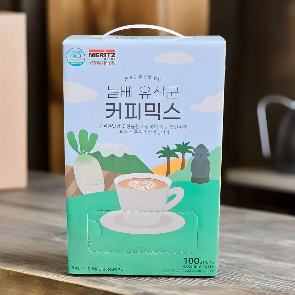 제주 놈삐 유산균 커피믹스 100개입 제주 무분말 건강 커피 - 상세 이미지 2