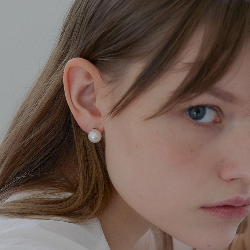 14K 스와로브스키 진주 귀걸이 4mm 5mm 6mm 8mm 10mm 12mm