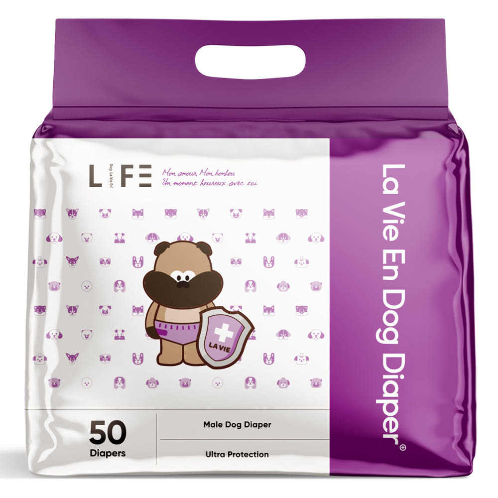 라비앙독 수컷 강아지 기저귀 애견 매너벨트 생리대 배변 훈련 패드 L(대형), 50매입, 1개 제품 이미지