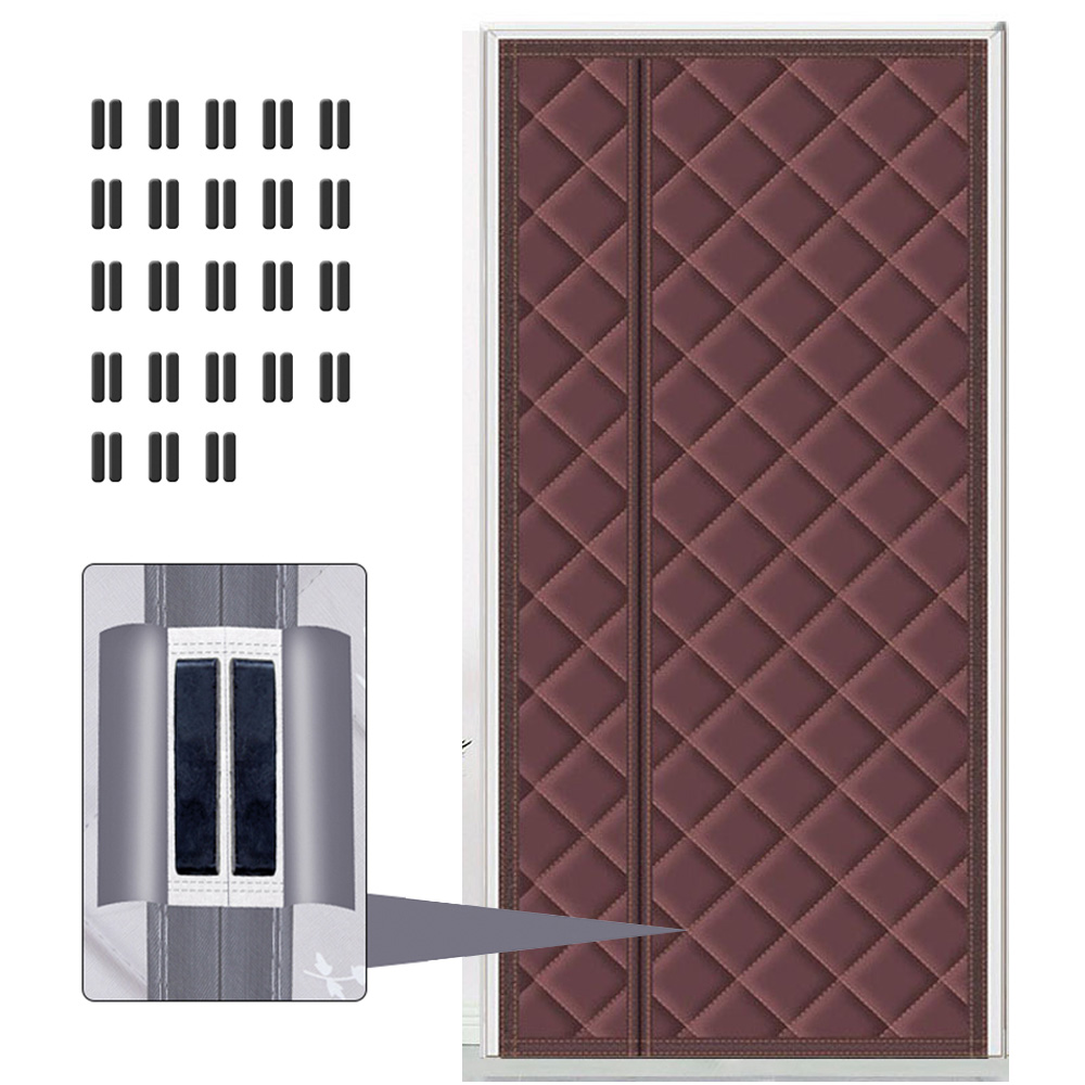 현관 방한커튼 겨울 암막 단열 3중 패딩 두꺼운 현관바람막이 100x220cm 이미지 7