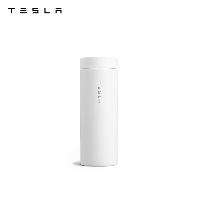Tesla 테슬라 공식 텀블러 414ml 스테인리스 스틸 벽 뜨겁고 차가운 미끄럼 방지 바닥 검정 - 상품 이미지