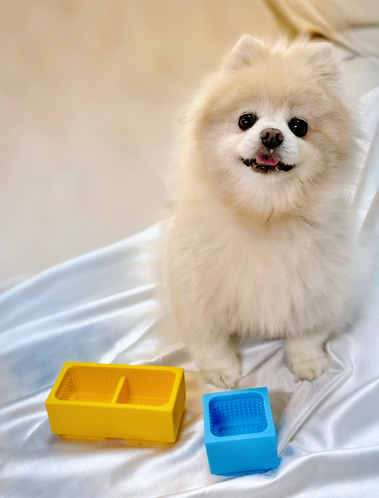 [포니테일] 블록조이 슬로우식기 강아지밥그릇 고양이 조립형 식기 급체방지