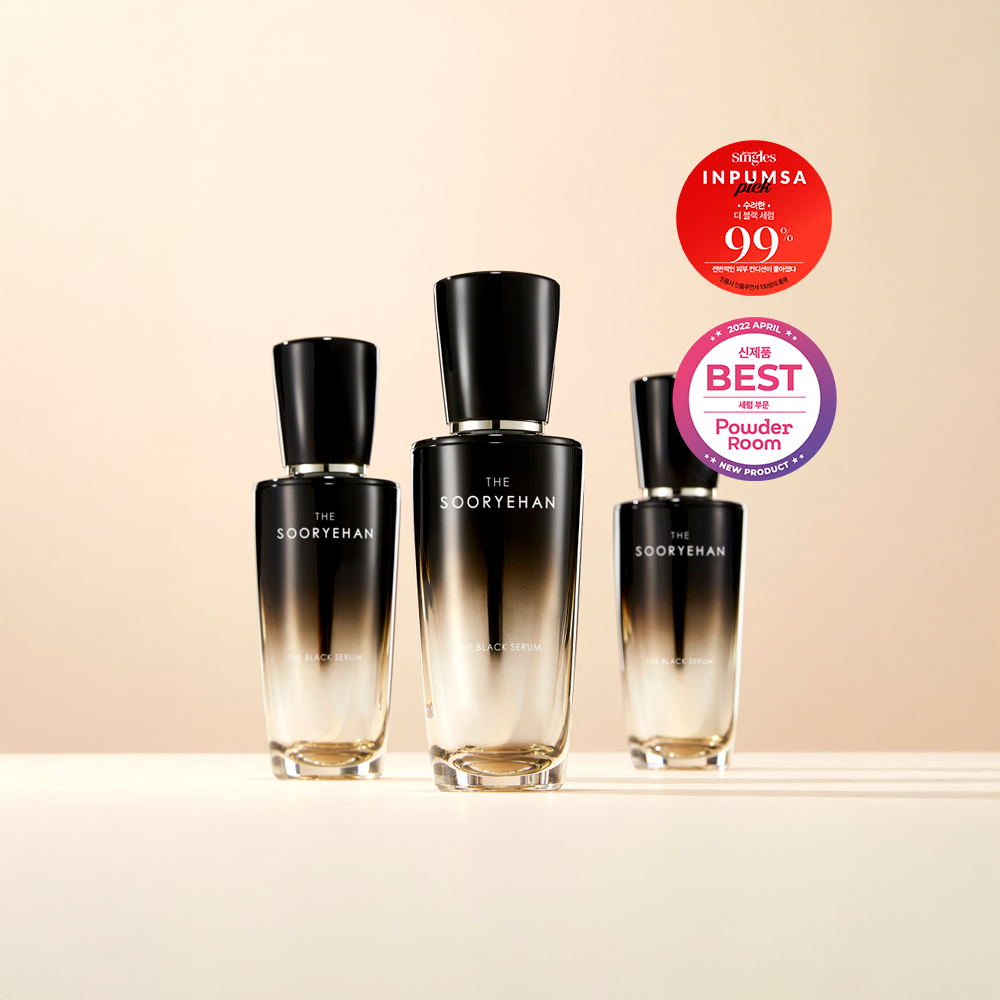수려한 더 블랙 텐션 핏 메쉬쿠션(SPF50+/PA+++)+더 블랙 세럼 30 mL 2종 - 상세 이미지 3