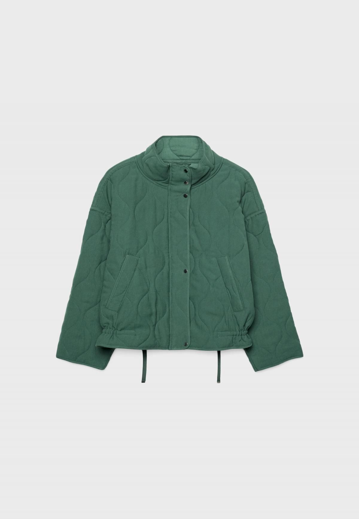 스트라디바리우스 테크니컬 하이넥 패딩 숏패딩 1726/362 GREEN - 메인 이미지