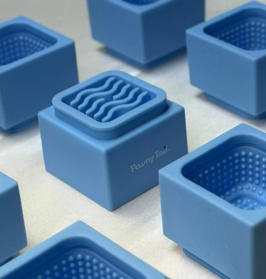 [포니테일] 블록조이 슬로우식기 강아지밥그릇 고양이 조립형 식기 급체방지