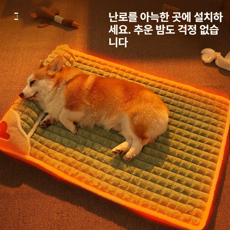 사계절 강아지 고양이 방석 분리세탁 애견 침대 올리브그린 소형 M 2.5kg 이하 - 상세 이미지 5