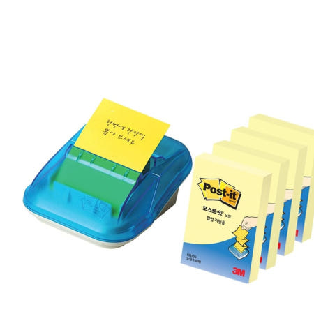 메모지 팝업 디스펜서 4패드 3M 팩 KR-2003 51x76mm