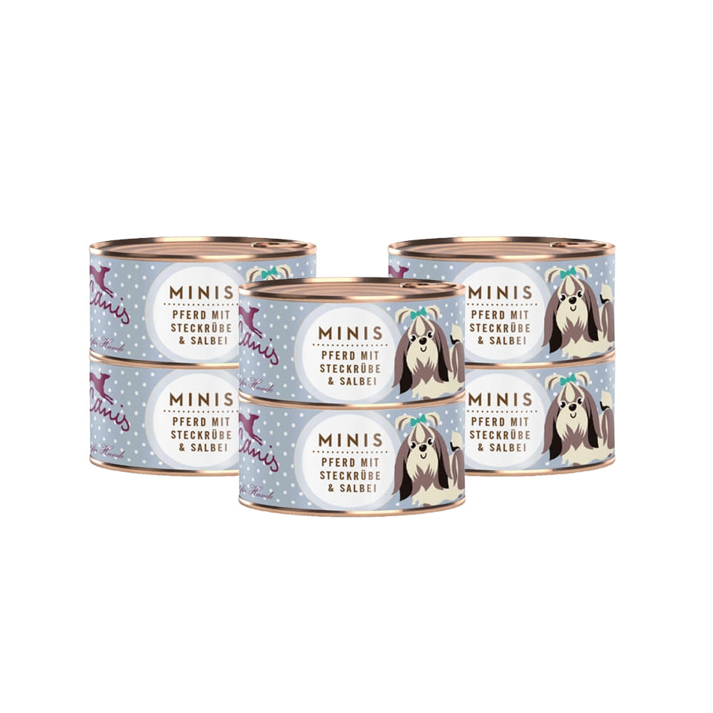 테라카니스 미니 강아지 반려견 소형견 주식캔 습식사료 말과 순무, 100g, 6개 - 상품 이미지