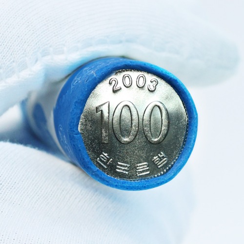 한국은행 100주 롤주화 2003년 보관 케이스 포함 - 메인 이미지