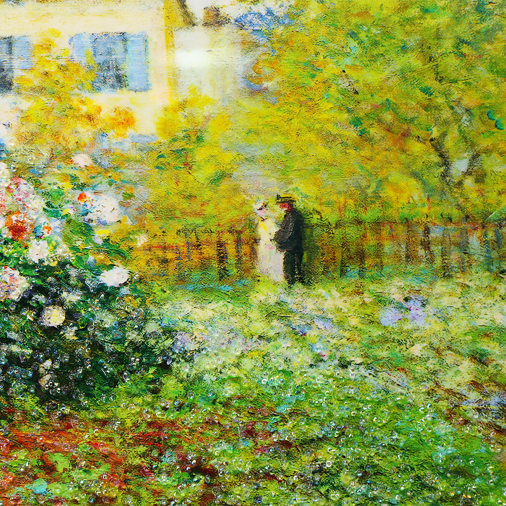 모네 장미정원 명화 그림 인테리어 액자 중 (80X40cm), 골드프레임 이미지 8